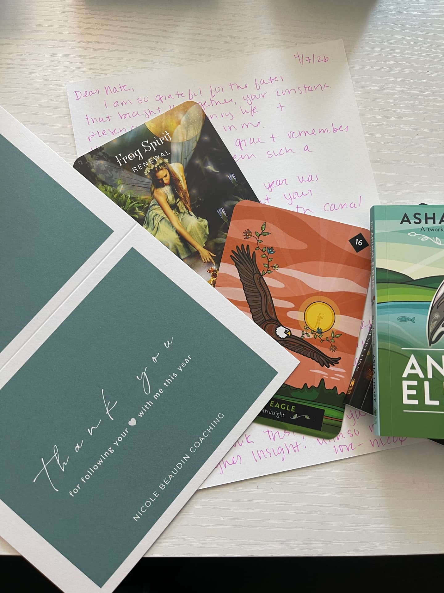 The Star Letter — a handwritten note, oracle cards, and a personalized card reading mailed each month